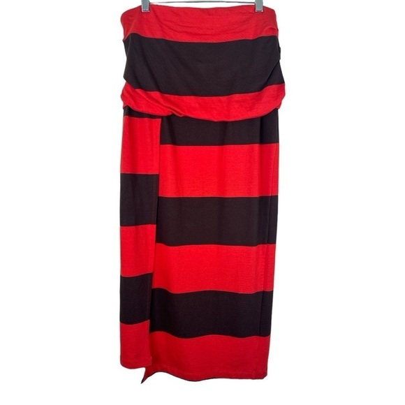 3.1 Phillip Lim Striped Twist Midi Skirt Red Brown Medium - Picture 10 of 14